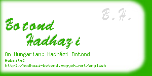 botond hadhazi business card