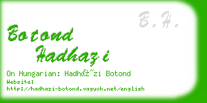 botond hadhazi business card